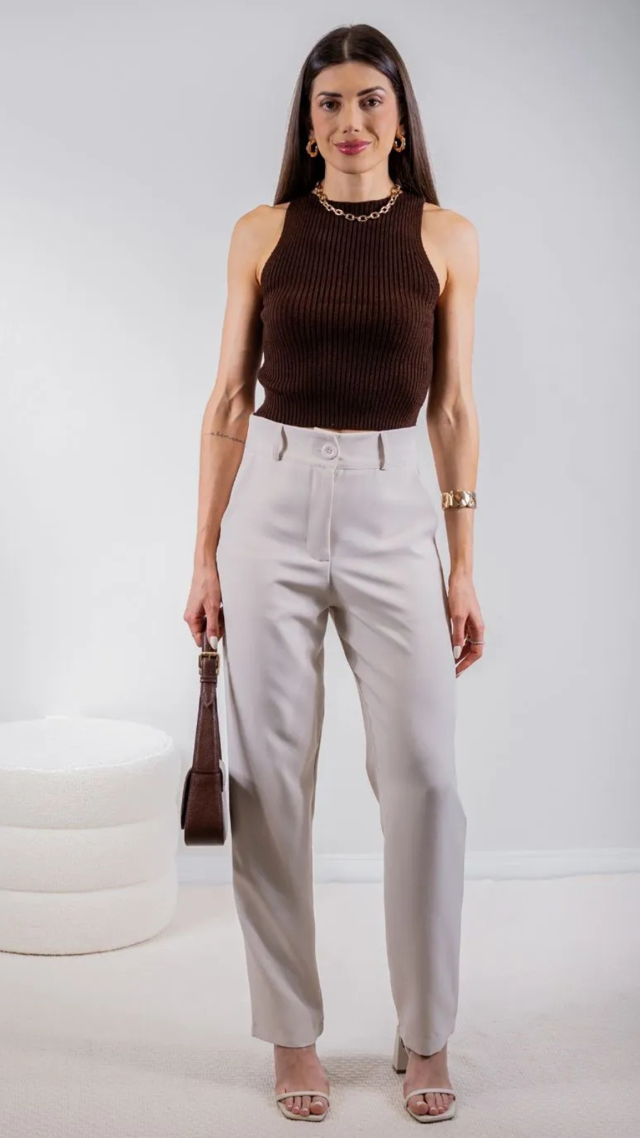 CALÇA ALFAIATARIA RETA  - Bella Aurora