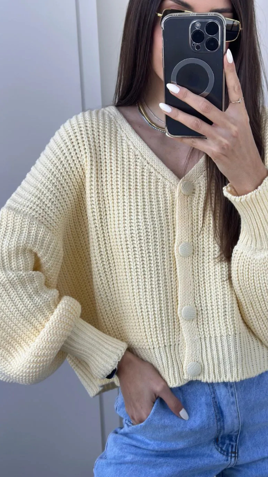 CARDIGAN TRICÔ CLÁSSICO CHIC - Bella Aurora