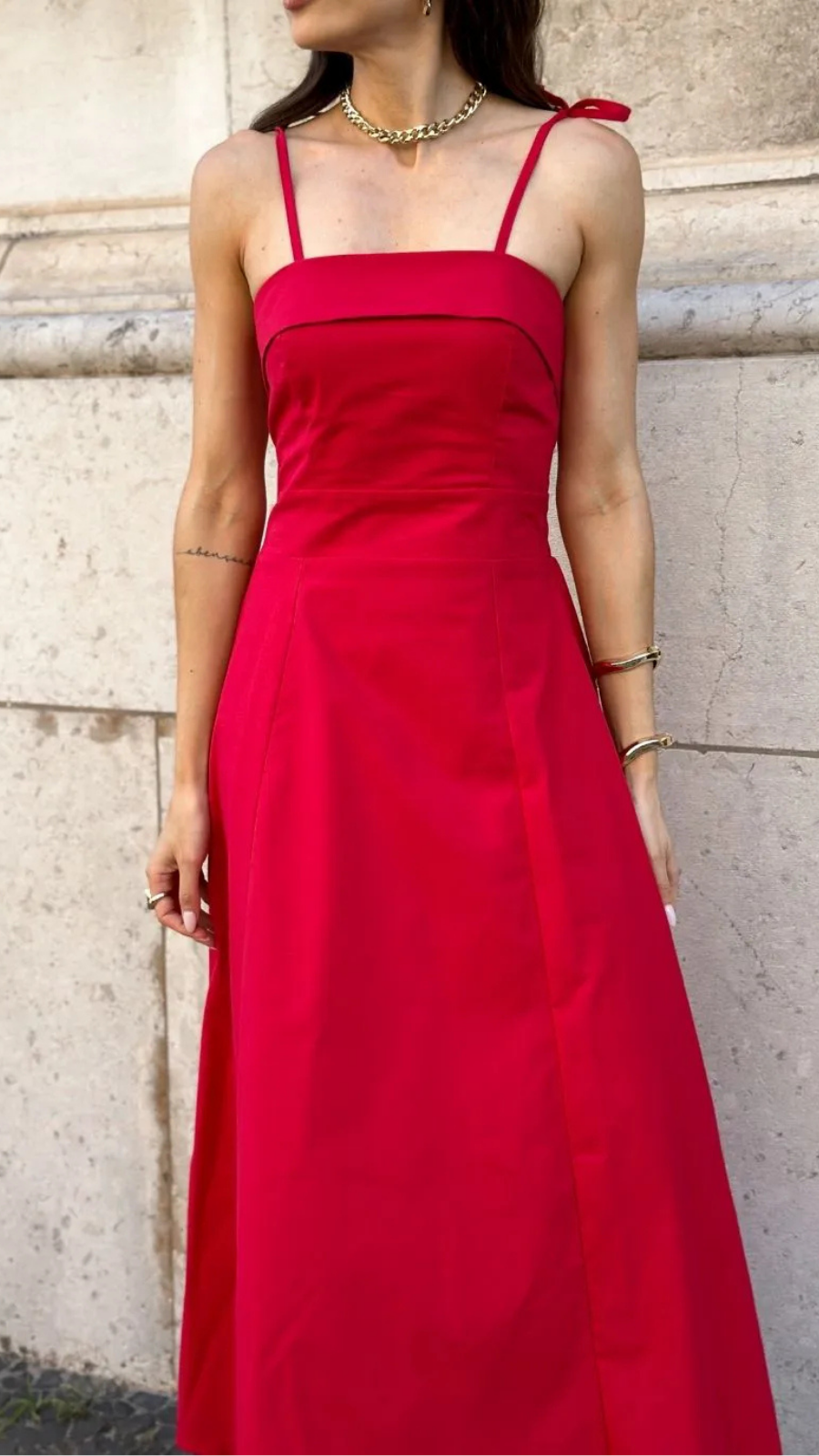 VESTIDO MIDI ALGODÃO - Bella Aurora