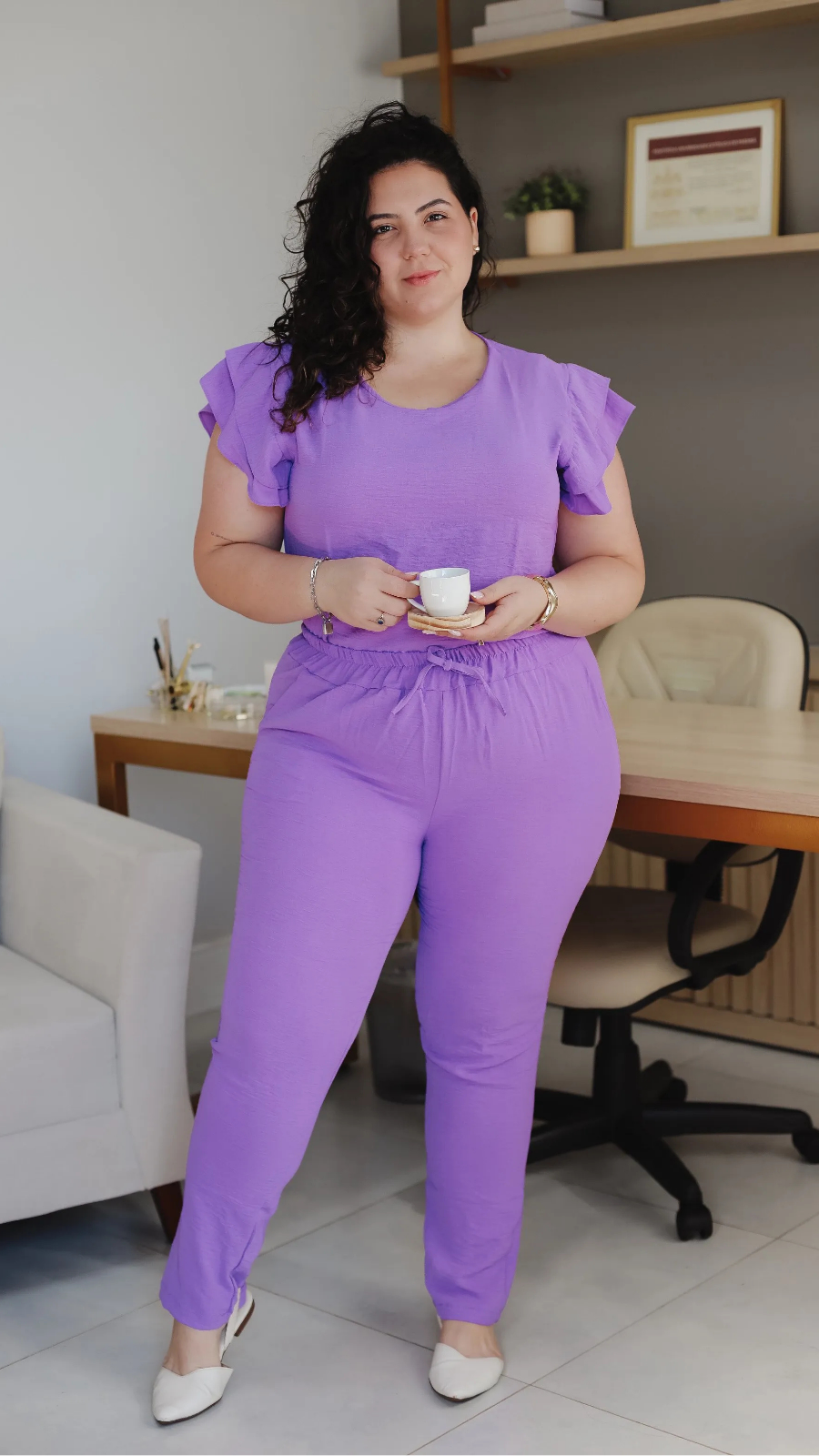 Conjunto Fabiana Duna Lilás - Bella Aurora