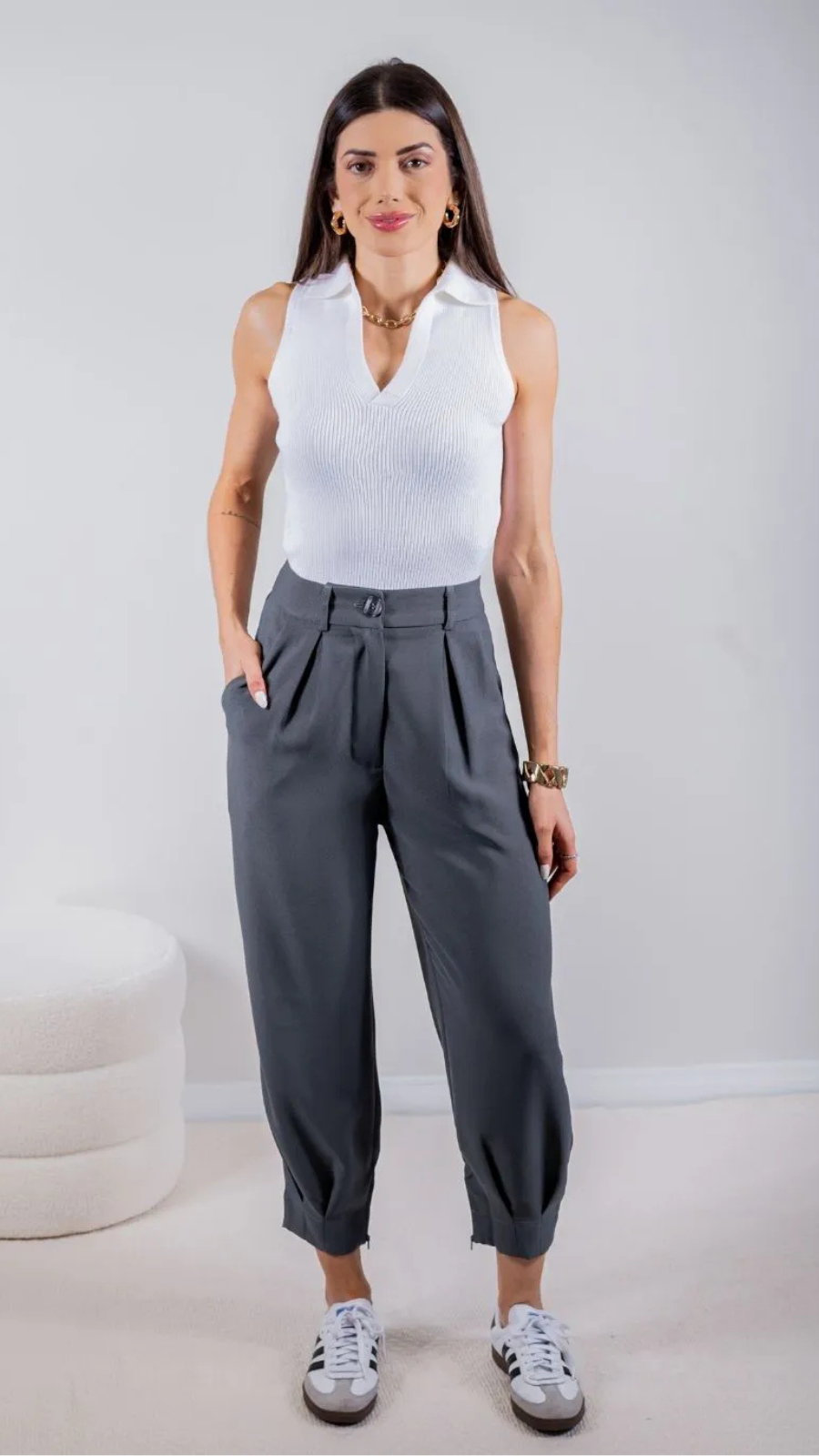 CALÇA ALFAIATARIA CENOURA - Bella Aurora