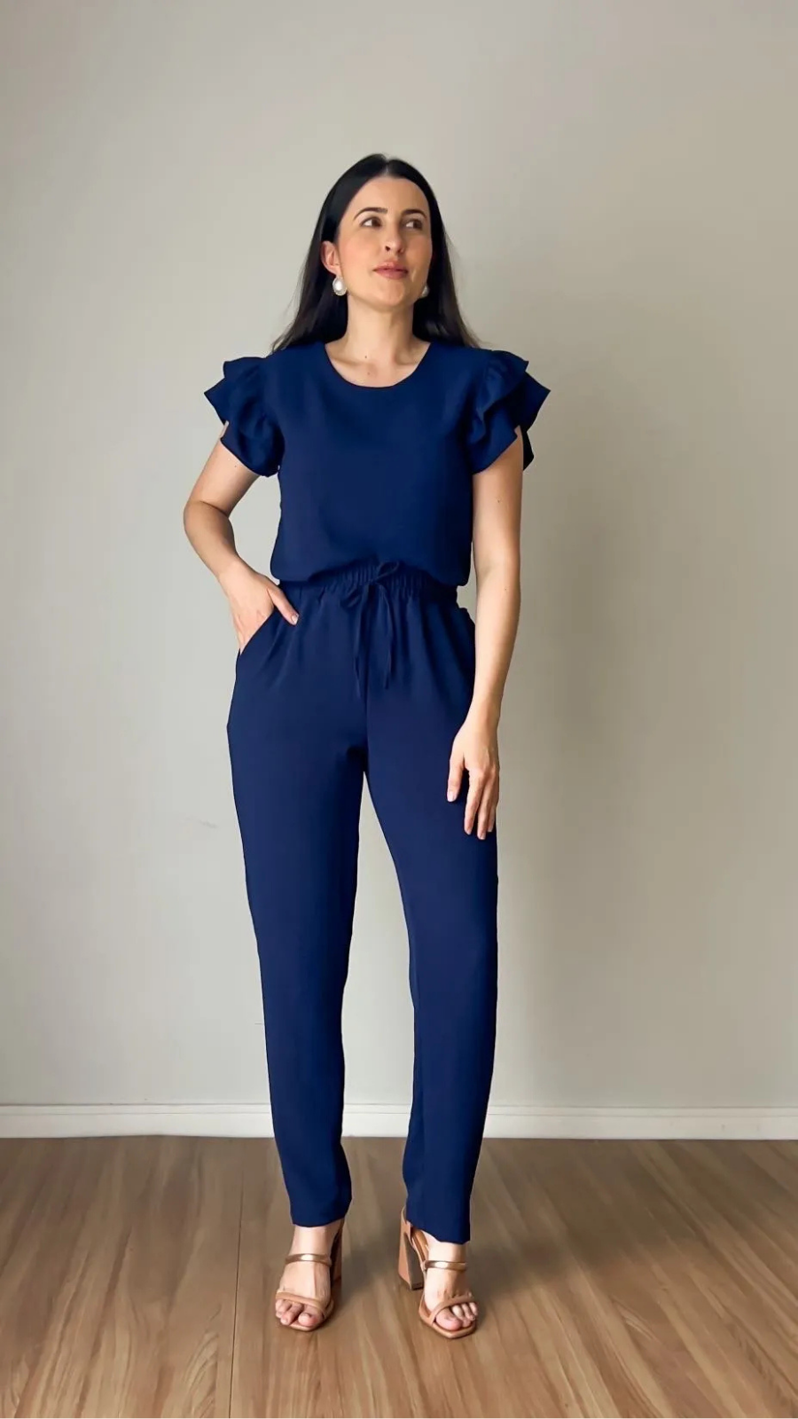 Conjunto Fabiana Duna azul marinho - Bella Aurora