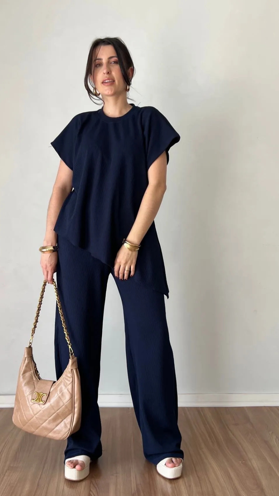 Conjunto Silvia Ribana azul marinho - Bella Aurora