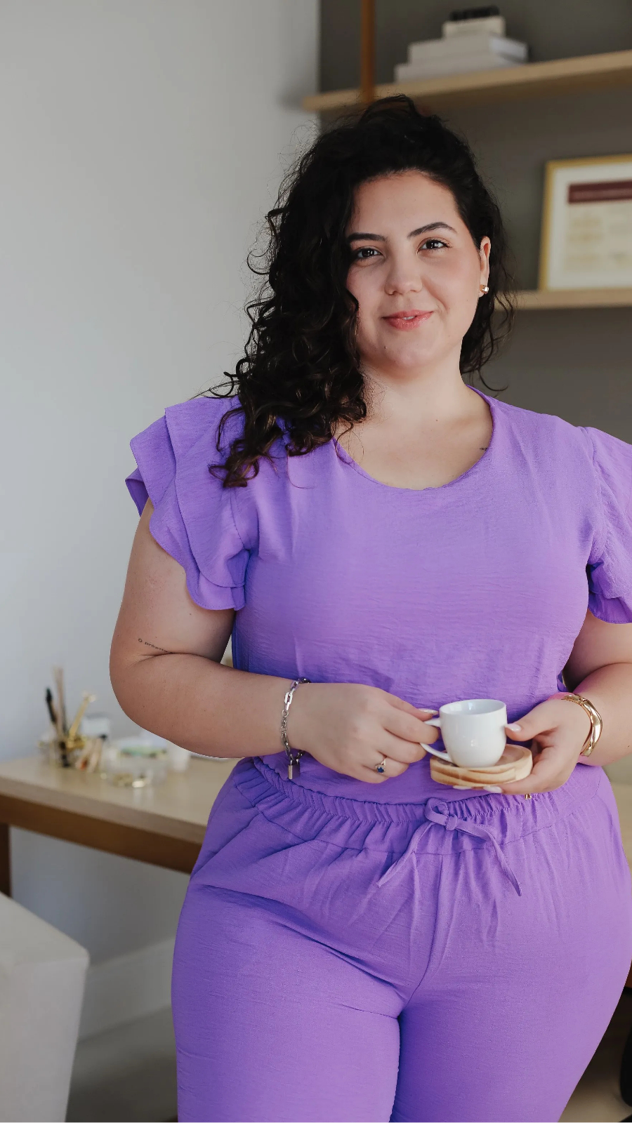 Conjunto Fabiana Duna Lilás - Bella Aurora