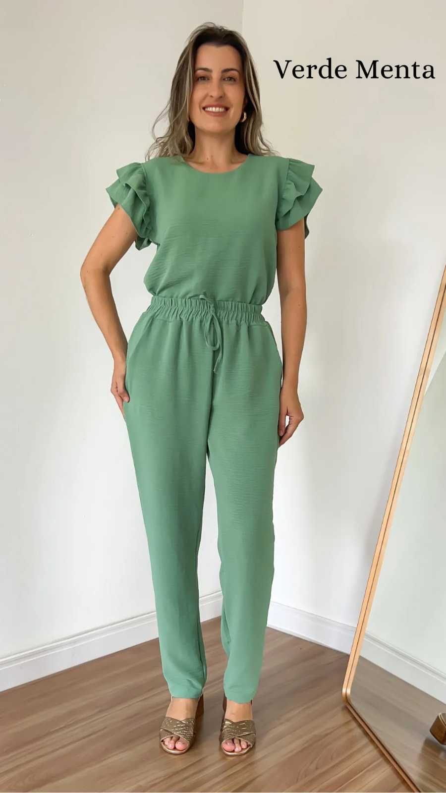 Conjunto Fabiana Duna verde militar - Bella Aurora