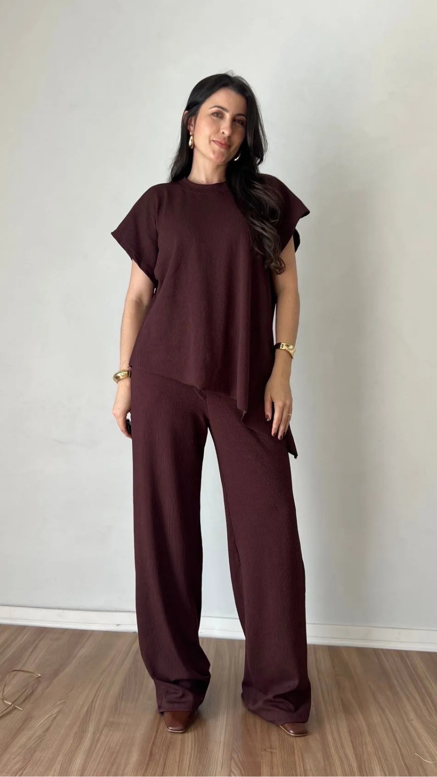 Conjunto Silvia Ribana Marrom - Bella Aurora