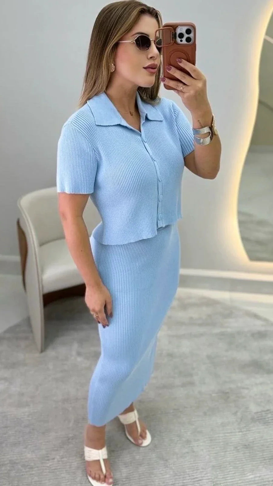 Conjunto Vivia Botões - Bella Aurora