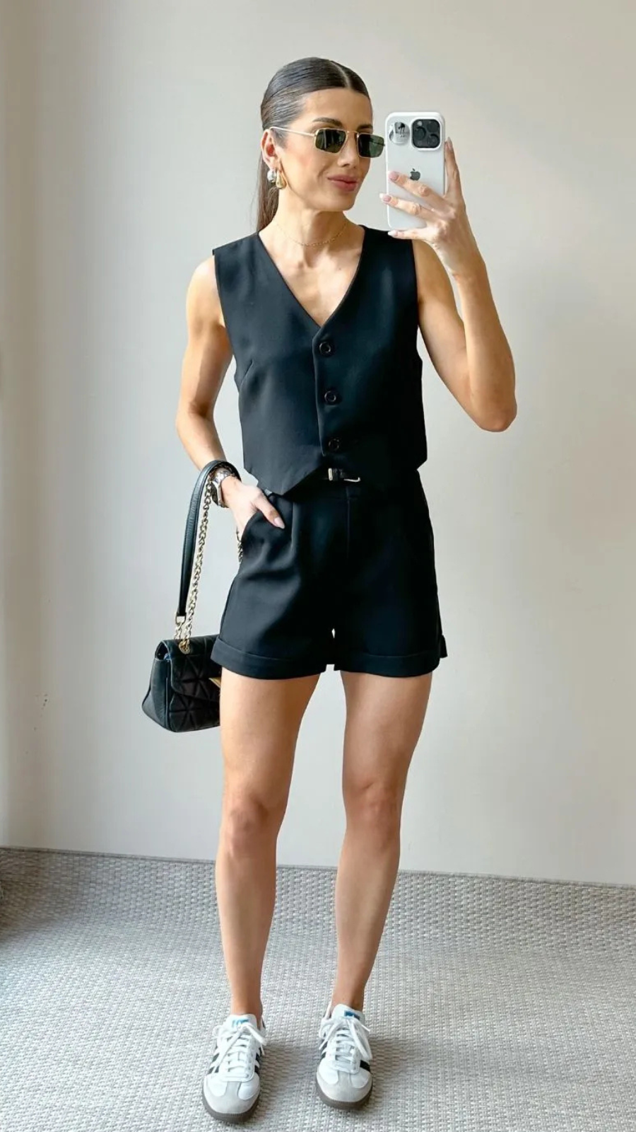 CONJUNTO ALFAIATARIA SHORTS - Bella Aurora