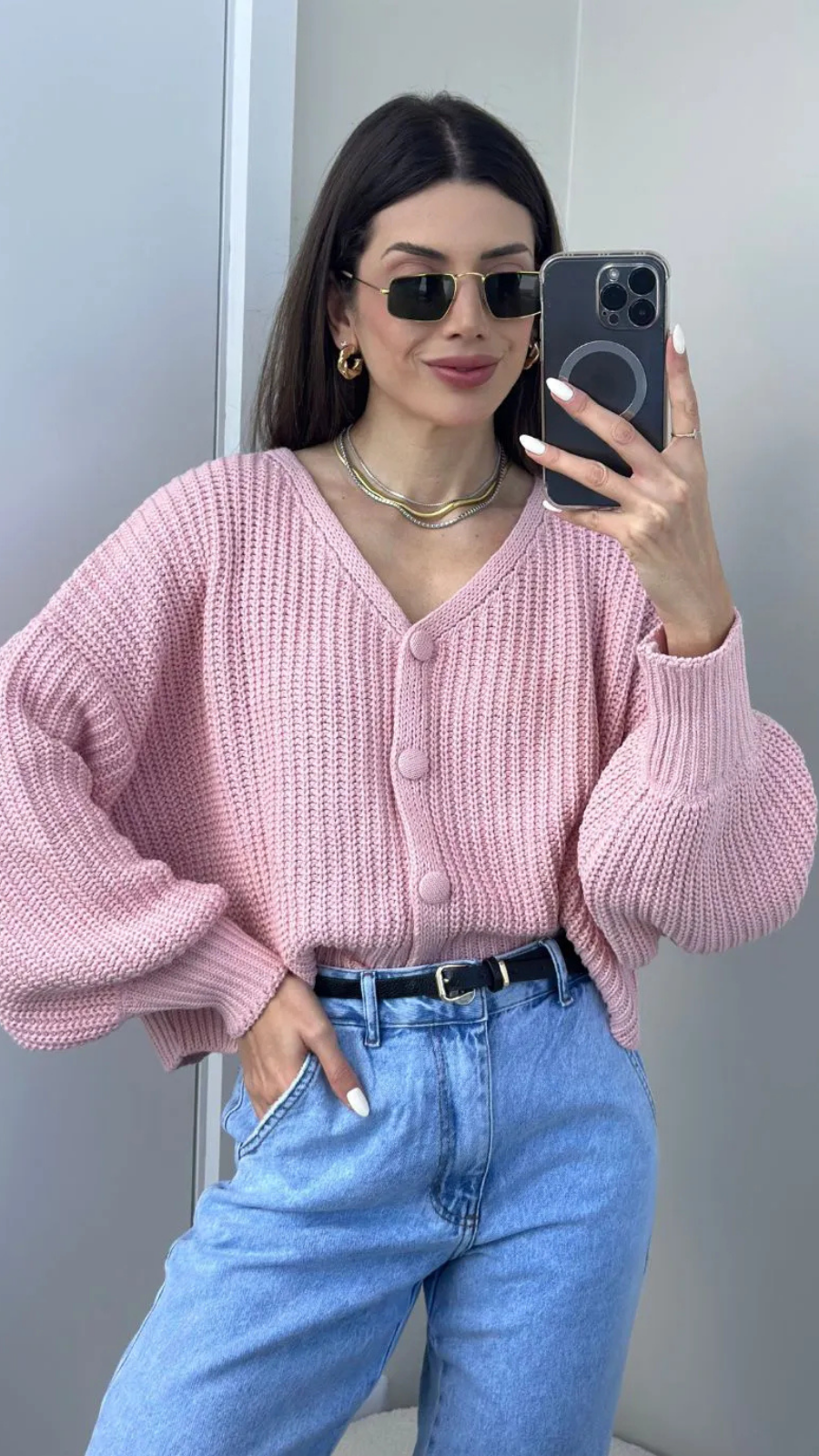 CARDIGAN TRICÔ CLÁSSICO CHIC - Bella Aurora