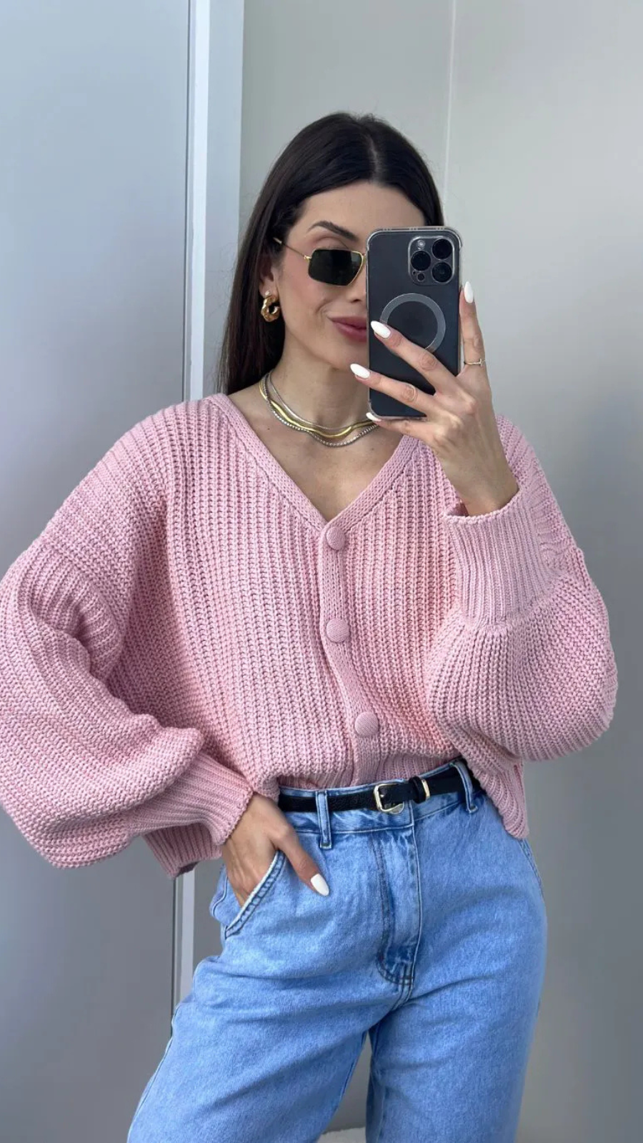 CARDIGAN TRICÔ CLÁSSICO CHIC - Bella Aurora