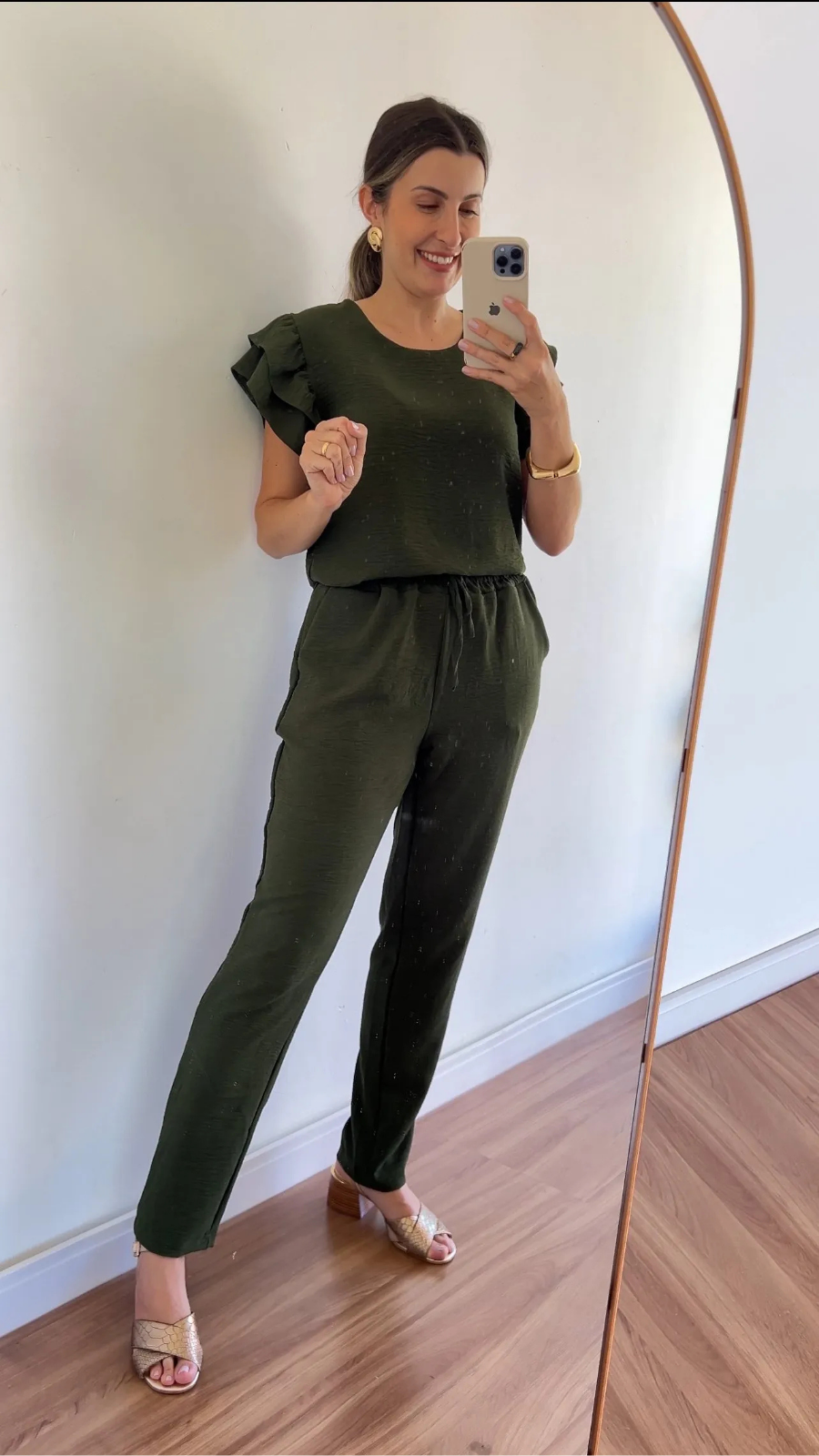 Conjunto Fabiana Duna verde oliva - Bella Aurora