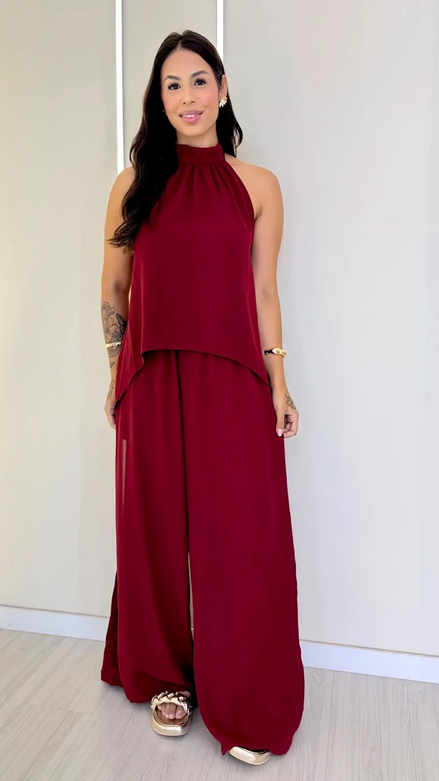 CONJUNTO FLORENÇA VINHO - Bella Aurora