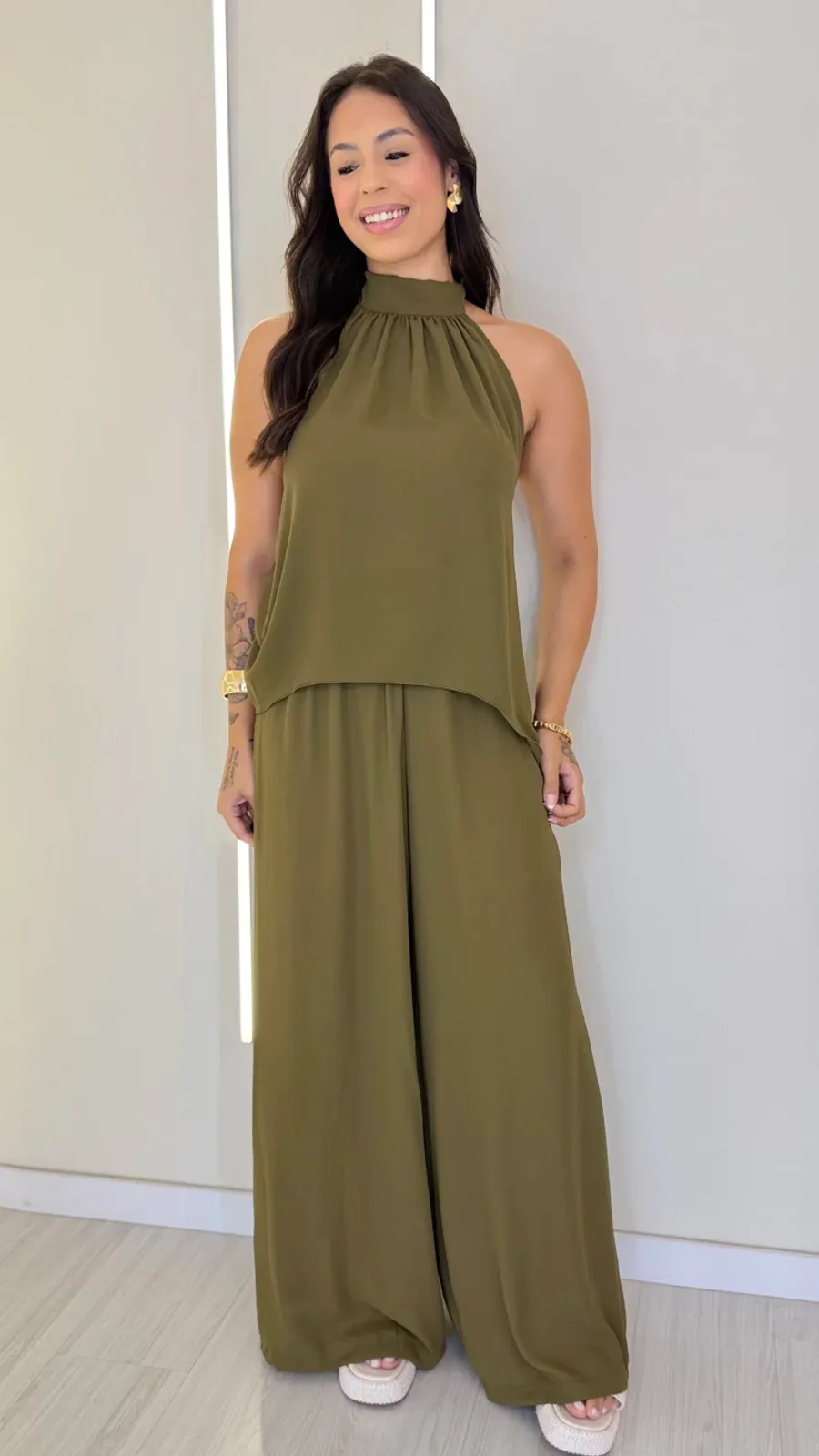 CONJUNTO FLORENÇA VERDE OLIVA - Bella Aurora