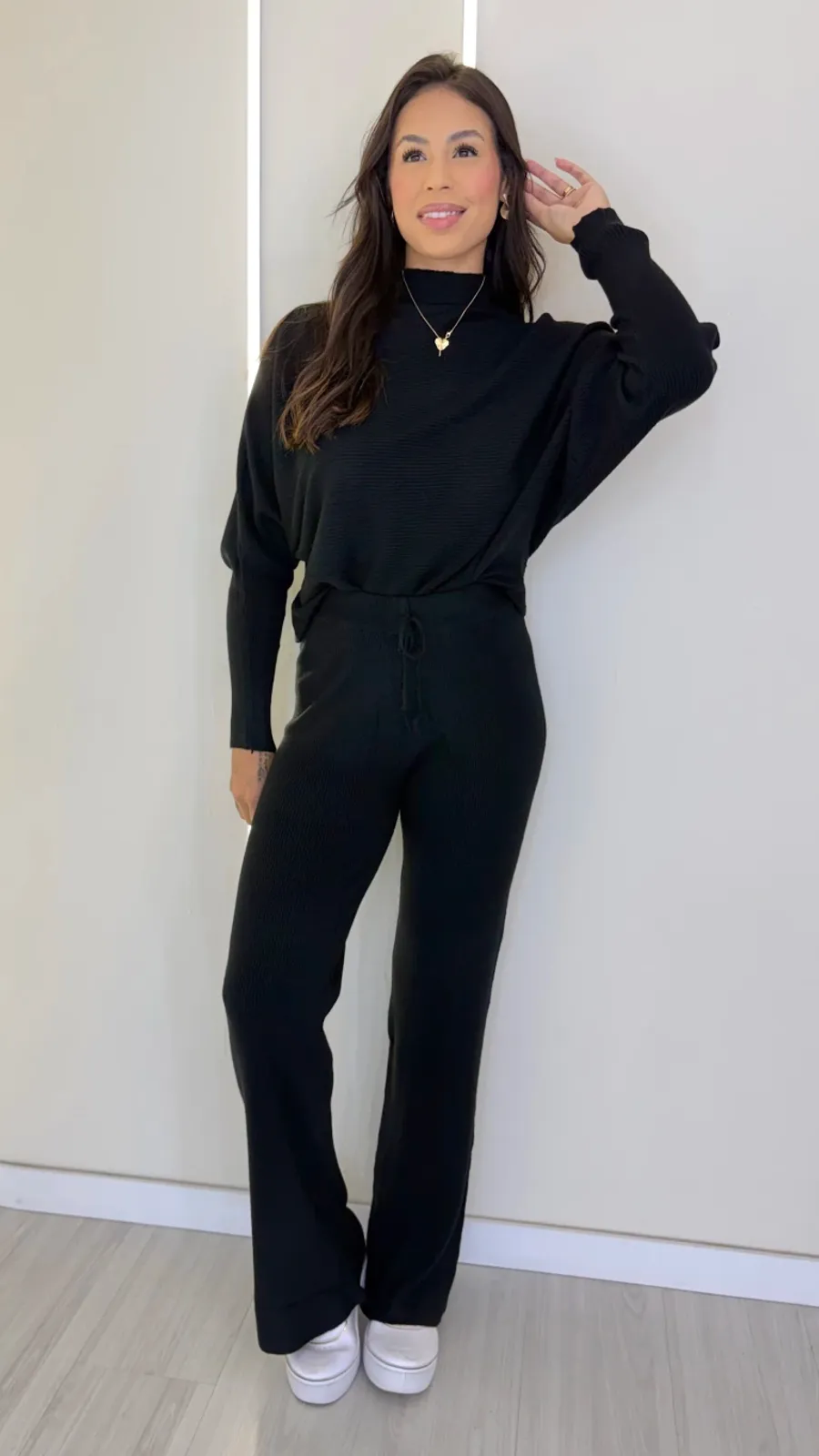 Conjunto Roma PRETO - Bella Aurora